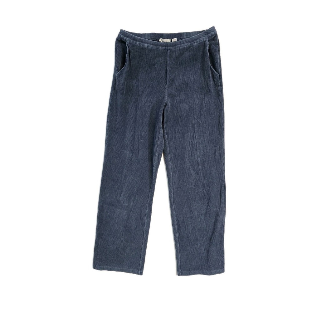 L.L. BEAN Women's Perfect Fit Knit Cords, Straight-Leg Blue M